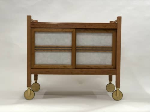 Bar Cart or Tea and Coffee Trolley | Storage by Brian Holcombe Woodworker. Item composed of wood