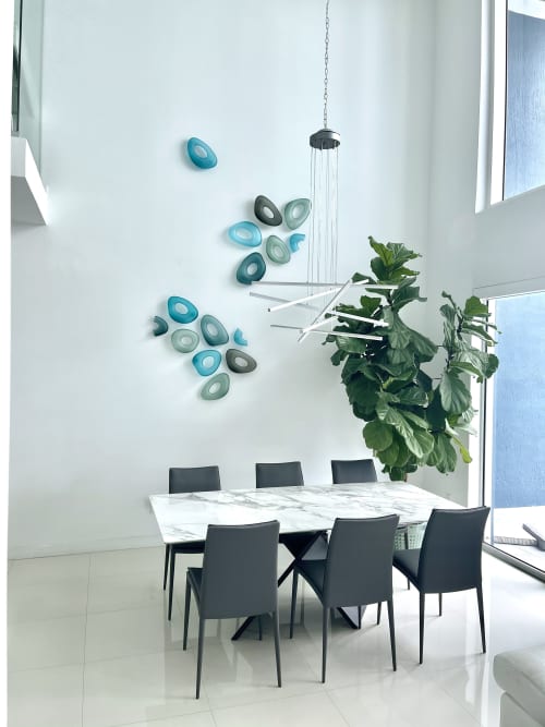 Island Series Installation | Wall Sculpture in Wall Hangings by Jeffries Glass. Item composed of glass