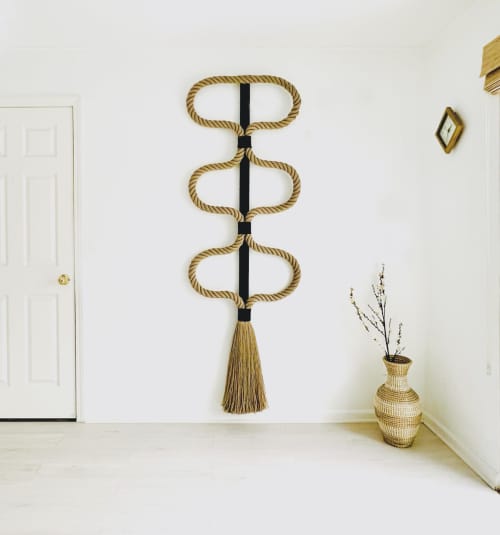 Mid-century Modern Fiber Art Sculpture - The Element | Wall Hangings by YASHI DESIGNS