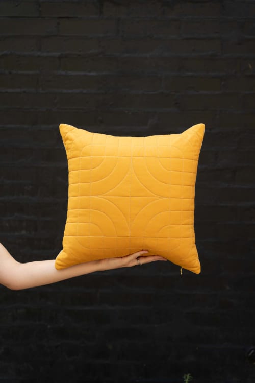 Bangkok Pillow - Yarrow | Pillows by Vacilando Studios. Item made of cotton