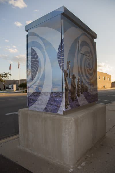 Big Skies | Street Murals by Amy Cheng | Downtown Odessa in Odessa. Item made of synthetic