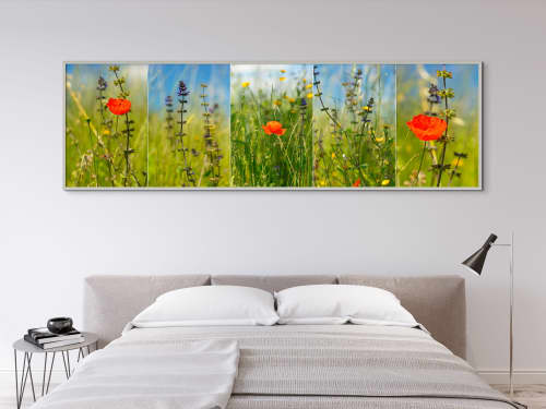 Wild Tuscany Quad #5376 Digital-only offering to Trade | Photography by Caroyl La Barge›. Item composed of canvas and paper in country & farmhouse or mediterranean style