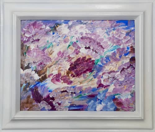 Blooming 1 (2025) | Oil And Acrylic Painting in Paintings by Elena Parau. Item made of paper compatible with minimalism and country & farmhouse style