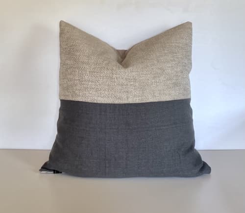 Silver Skies 22 x 22 Pillow | Sham in Linens & Bedding by OTTOMN. Item made of linen works with boho & rustic style