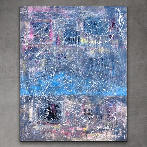 NYC February 12, 2006 - part two | 39x31 | Large Abstract | Oil And Acrylic Painting in Paintings by Jacob von Sternberg Large Abstracts. Item composed of canvas and synthetic