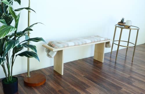 Blanket Bench | Benches & Ottomans by THE IRON ROOTS DESIGNS. Item composed of wood