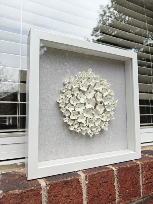 "Connection, floral" | Wall Sculpture in Wall Hangings by Natasha Kanevski. Item made of linen works with minimalism & contemporary style