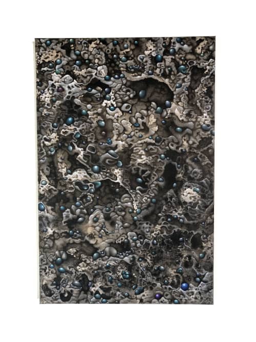 Gumballs on Grey | Oil And Acrylic Painting in Paintings by Devin Cogger. Item composed of canvas and synthetic