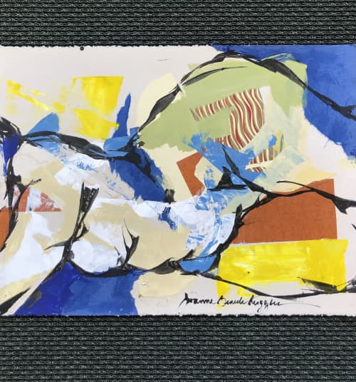 Blue Sky, Warm Sand, and Sailboats | Oil And Acrylic Painting in Paintings by Joanne Beaule Ruggles. Item made of paper works with contemporary & coastal style