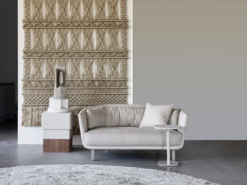 Gold wallhanging 160cm x 230cm | Macrame Wall Hanging in Wall Hangings by Milla Novo | Netherlands in Amsterdam. Item composed of cotton