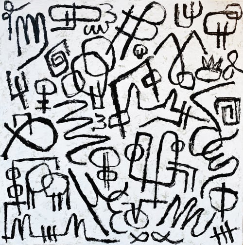 Dialogues Abstract Painting | Oil And Acrylic Painting in Paintings by Theodora Miller. Item made of wood with synthetic works with contemporary style