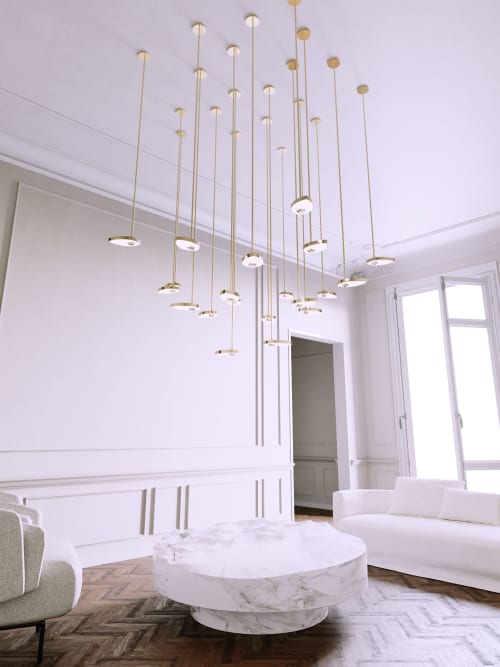 Lilly Chandelier | Chandeliers by Ovature Studios. Item composed of brass