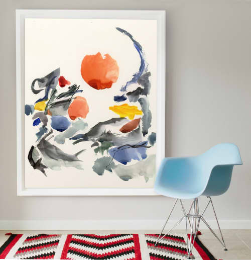Blue Notes No. 5 | Prints by Daylight Dreams Editions. Item composed of paper in mid century modern or contemporary style