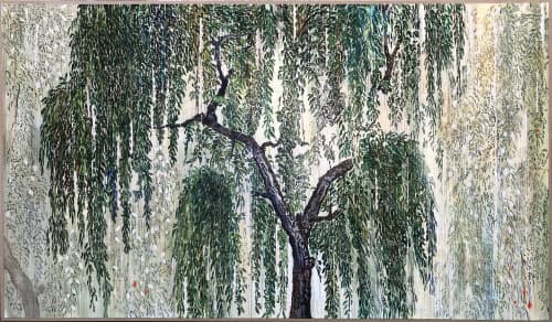 Sweet Willow | Oil And Acrylic Painting in Paintings by Renee Bott. Item composed of synthetic