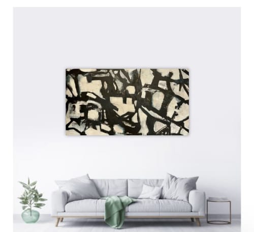 untitled abstract | Mixed Media by Niki J Sands. Item made of canvas