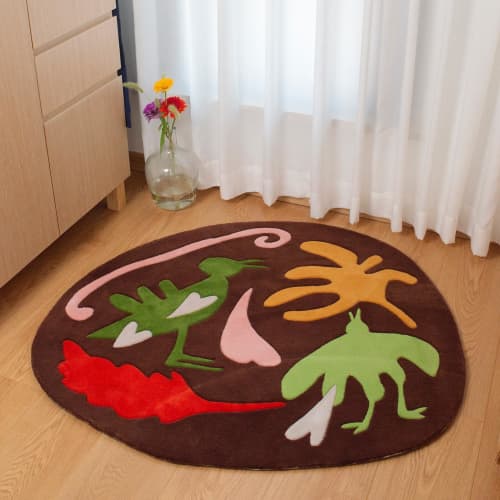 Singing Soil | Small Rug in Rugs by Tuft Love Studio. Item made of cotton with fiber