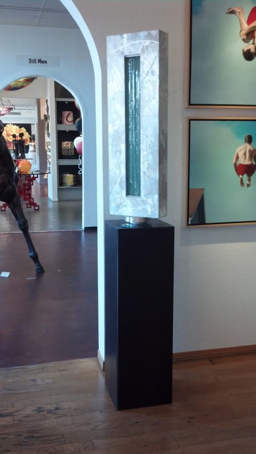 "Falls" | Sculptures by Brian Schader | Renee Taylor Gallery in Sedona. Item made of steel & glass