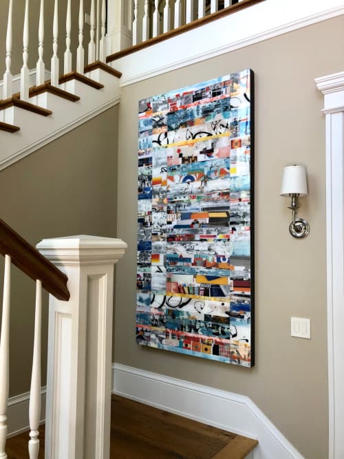 EQ style painting,  Metropolis, Live Happy | Mixed Media by Andrzej Michael Karwacki | San Francisco in San Francisco. Item composed of synthetic