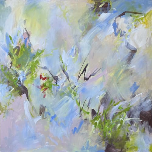 Today II | Paintings by Viktoria Ganhao. Item made of linen works with contemporary style