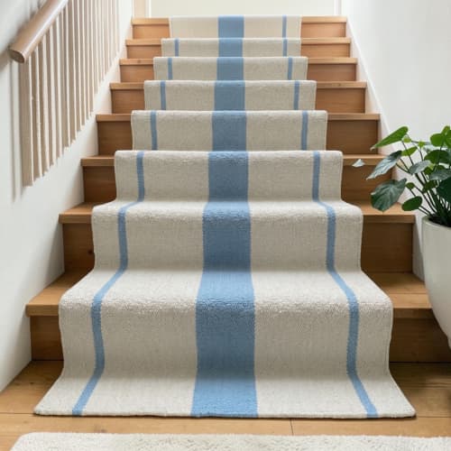 Handwoven Woolen Runner Rug | Rugs by Evergreen Carpets. Item composed of wool compatible with boho and minimalism style