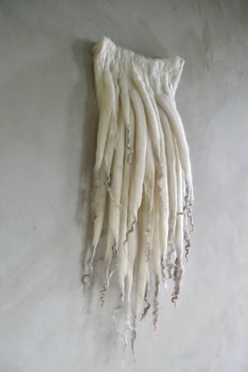 Seed No.1815: White Shadow | Tapestry in Wall Hangings by Taiana. Item composed of fabric & fiber