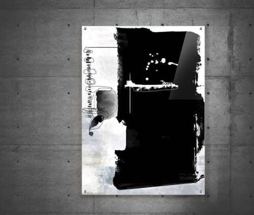 The Exquisite Language of Abstraction | Prints by Linda lhermite. Item made of wood with canvas works with minimalism & contemporary style