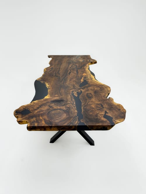 Epoxy Table - Hotel Project Table - Office Resin Table | Conference Table in Tables by Tinella Wood | Hotel del Coronado in Coronado. Item composed of walnut in boho or minimalism style