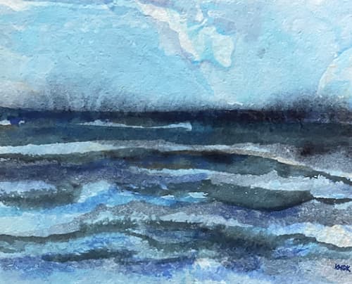 Rise - 9x12 inch Botanical Painting on Cotton Paper | Watercolor Painting in Paintings by KMOK Art. Item composed of paper in boho or minimalism style