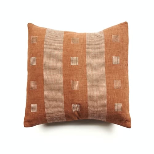 Nira Brown Pillow | Pillows by Studio Variously. Item made of cotton
