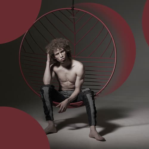 Studio Stirling Bubble With Dossier Magazine + John Sithole | Swing Chair in Chairs by Studio Stirling. Item made of steel works with minimalism style