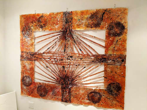 Fortilace Grid A.V.D.C.R. (Aerial View Detroit City Relic) (Tribute to Ed Clark) 2020 | Mixed Media by Garry Grant Studio | New York in New York. Item composed of paper