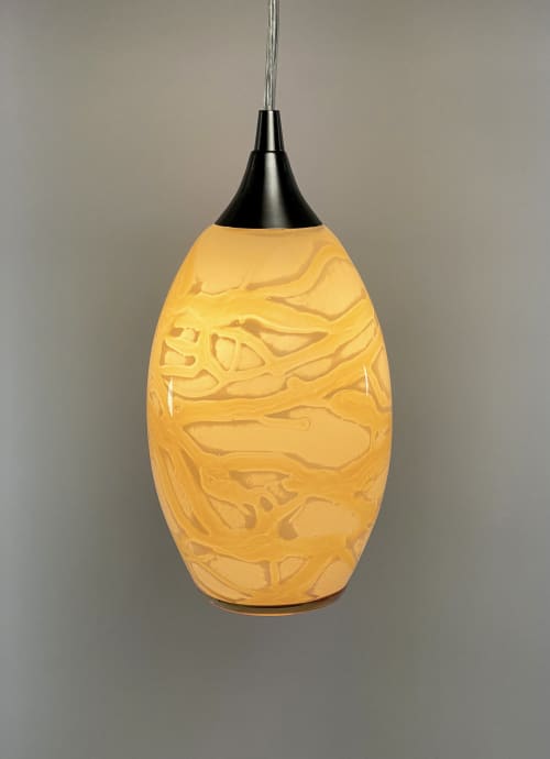 Castle Hill Pendant | Pendants by Anchor Bend Glassworks. Item composed of steel & glass