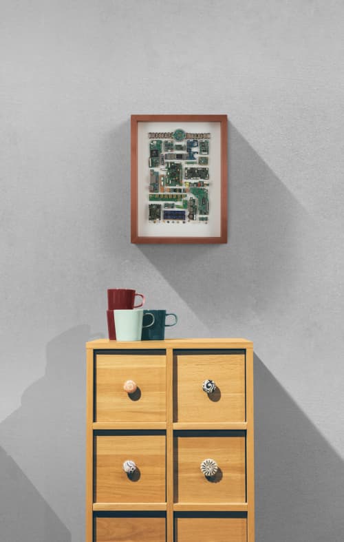 Watchband Tapestry - City View | Wall Sculpture in Wall Hangings by Rachel Leibman. Item made of metal with synthetic