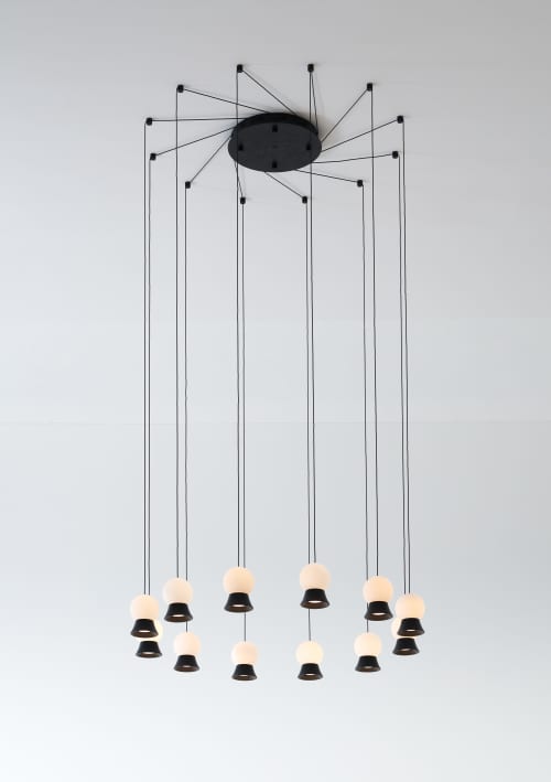 Fuji Pendant 12 | Pendants by SEED Design USA. Item composed of aluminum and glass