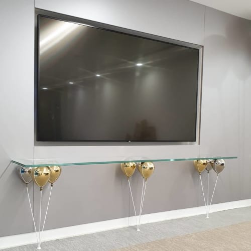 UP Balloon Console Tables | Tables by Duffy London | Office Space in Town Waterloo in London. Item made of glass