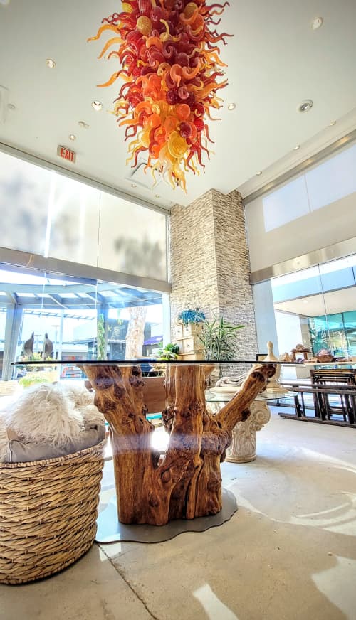 Alligator Juniper Burl Tree Dining Table 42x72 by Lumberlust