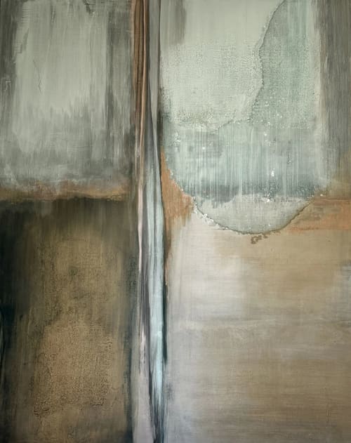 Gilded Current | Mixed Media in Paintings by El Løvaas