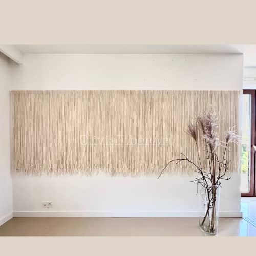 Extra Large Wall Art Macrame-Zorke 42 | Tapestry in Wall Hangings by Olivia Fiber Art. Item made of wood & wool compatible with boho and minimalism style