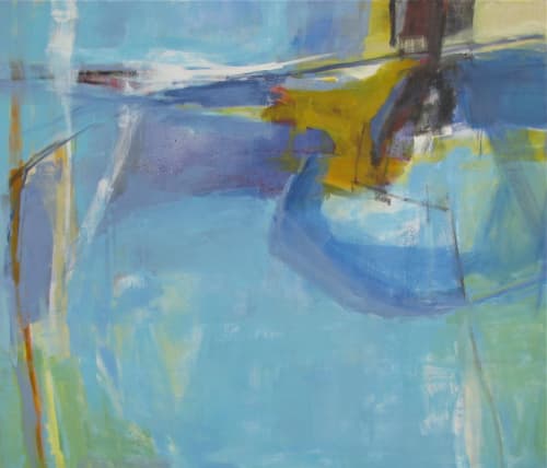 Esplanade, original abstract painting | Oil And Acrylic Painting in Paintings by Trudy Montgomery | La Quinta Resort & Club in La Quinta. Item composed of canvas and synthetic