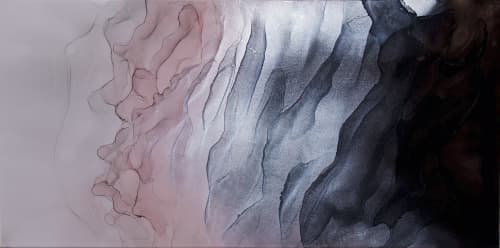 'PETALS' - Luxury Epoxy Resin Abstract Artwork | Oil And Acrylic Painting in Paintings by Christina Twomey Art + Design. Item made of synthetic
