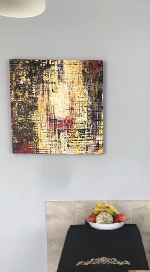 Madame Bonjour | Mixed Media by KARDIMAGO. Item composed of canvas & synthetic