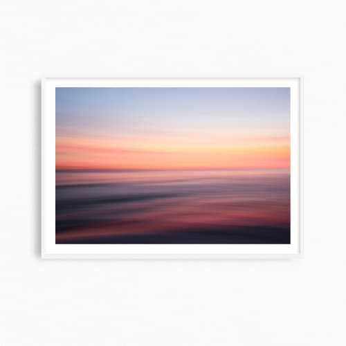 Serene coastal photography print, "Gulf in Blue" seascape | Photography by PappasBland. Item composed of paper compatible with contemporary and coastal style