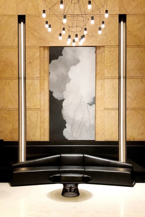 Rolling Mist | Oil And Acrylic Painting in Paintings by Tracie Cheng | 1325 6th Ave in New York. Item composed of canvas & synthetic