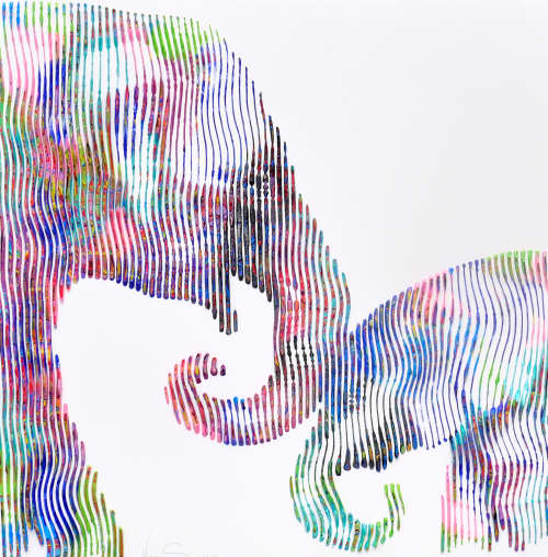 love the best storie of our life | Oil And Acrylic Painting in Paintings by Virginie SCHROEDER. Item made of canvas with synthetic works with minimalism & contemporary style