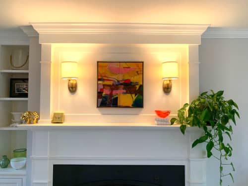 A small abstract | Oil And Acrylic Painting in Paintings by Owen Brown. Item made of synthetic