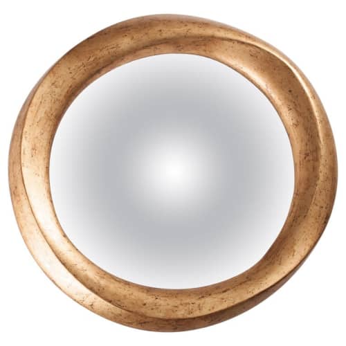 Amorph Chiara Mirror Frame, Rusted Gold Finish | Decorative Objects by Amorph. Item made of wood & glass