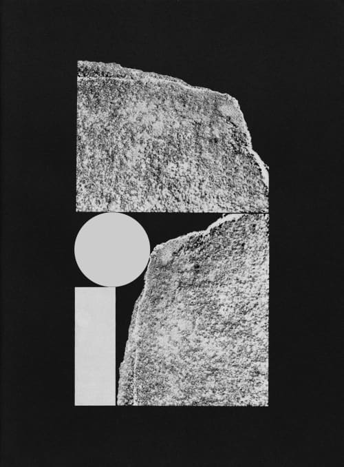 Jetty Hike Serigraph - Black | Prints in Paintings by Sarah Lesher. Item in minimalism or japandi style