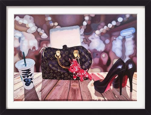 Untitled (Accessories) - oil painting | Oil And Acrylic Painting in Paintings by Melissa Patel. Item composed of paper & synthetic