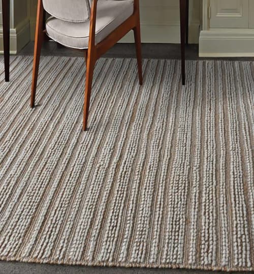 Handwoven Jute/wool rug - 160x230 cm -Natural/Ivory | Area Rug in Rugs by Selligram. Item composed of wool compatible with contemporary and mediterranean style