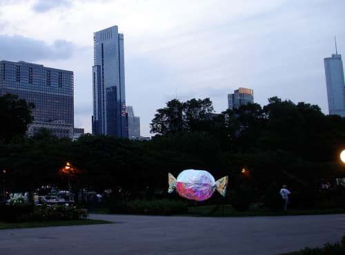 Eye Candy | Public Sculptures by John E. Bannon. Item made of steel with synthetic